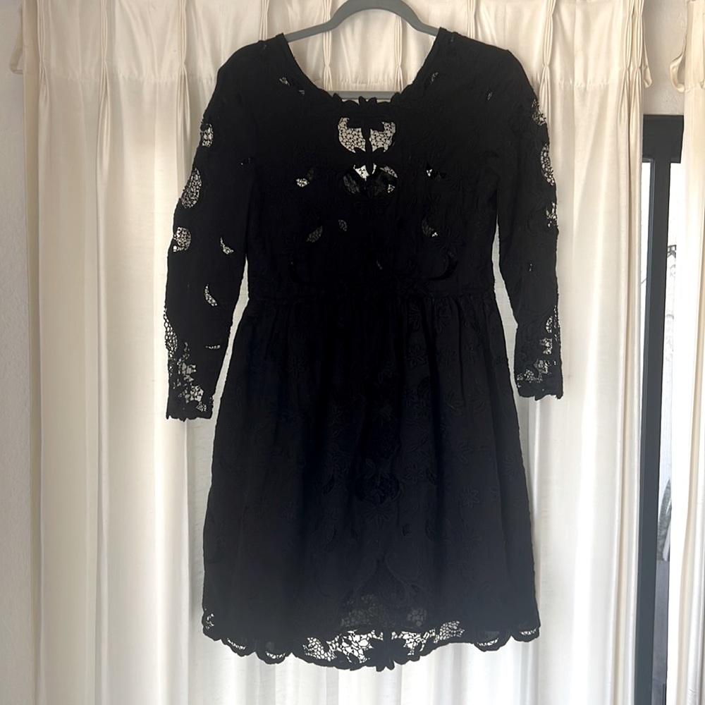 SEA NY Black Eyelet Sundress